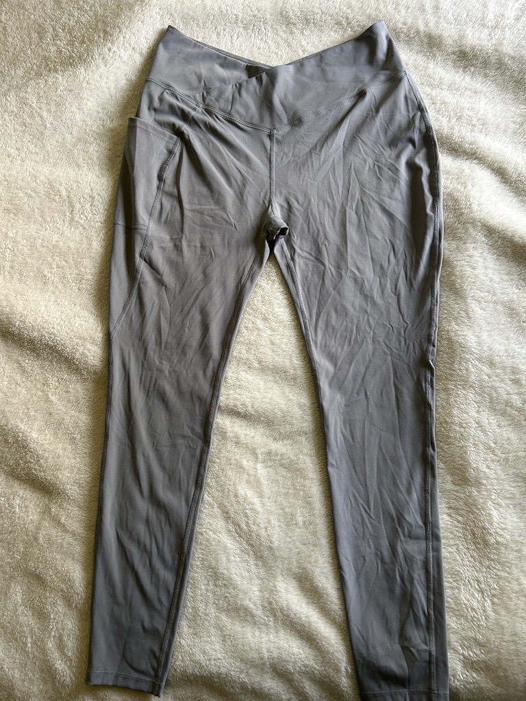 Gray High-Waist Active Leggings Miss Adola